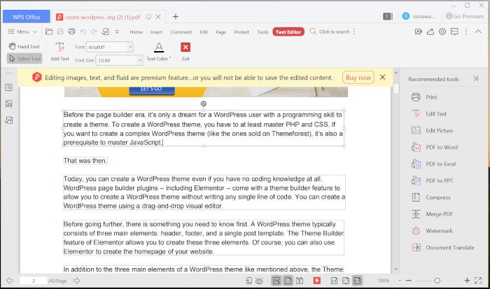 صورة لـ أفضل البدائل لـ Adobe Acrobat DC لتحرير ملفات PDF | WPS_Office_1-KlCKAfgs-DzTechs