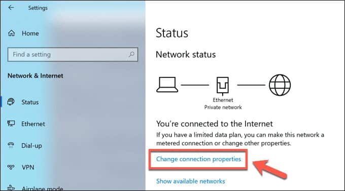 صورة لـ كيفية تغيير عنوان IP الخاص بك على نظام Windows 10 (ولماذا تقوم بذلك) | Windows-Change-Connection-Properties-DzTechs
