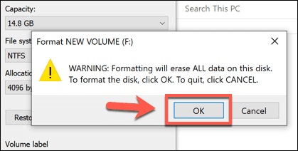 صورة لـ كيفية تحويل تنسيق محرك أقراص Windows من FAT32 إلى NTFS | Windows-Format-Confirm-DzTechs