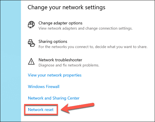 صورة لـ كيفية إعادة تعيين إعدادات الشبكة في نظام التشغيل Windows 10 | Windows-Settings-Network-Reset-Link-DzTechs