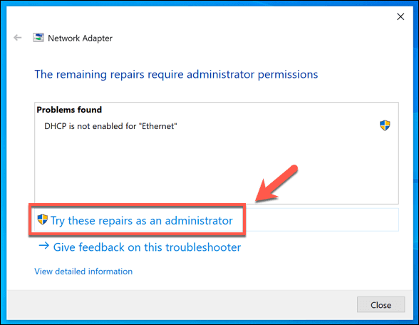 صورة لـ كيفية إعادة تعيين إعدادات الشبكة في نظام التشغيل Windows 10 | Windows-Troubleshoot-Detected-Problem-DzTechs