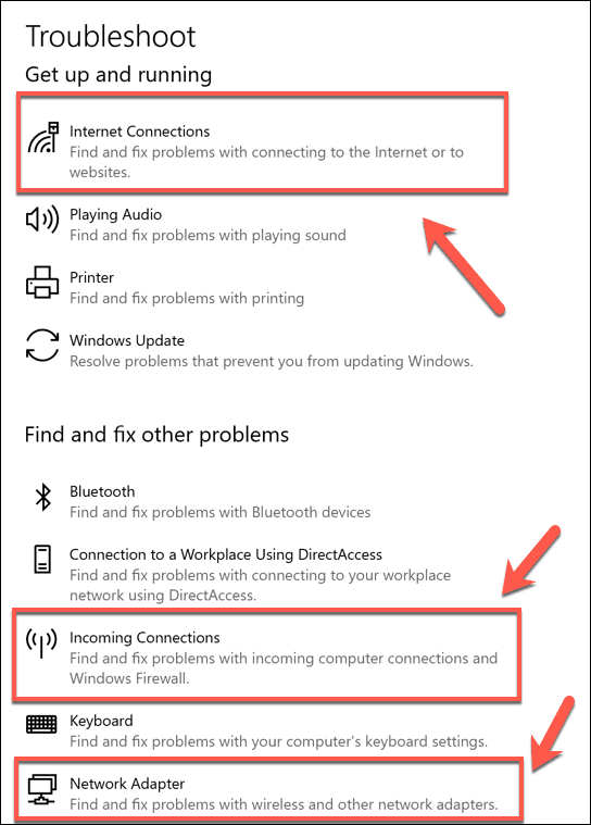 صورة لـ كيفية إعادة تعيين إعدادات الشبكة في نظام التشغيل Windows 10 | Windows-Troubleshoot-Network-Options-DzTechs