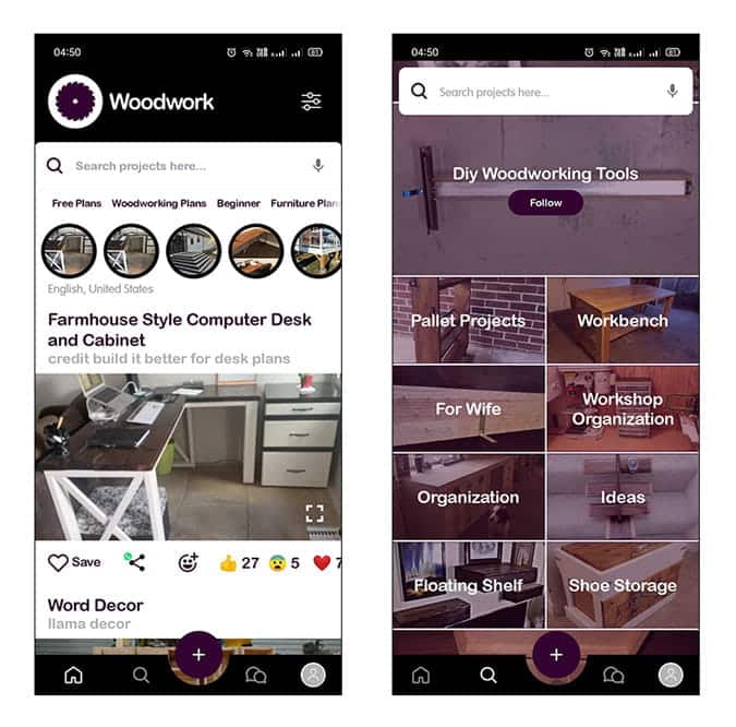 صورة لـ أفضل تطبيقات المشغولات الخشبية لنظامي التشغيل iOS و Android | Woodwo-rETIIggs-DzTechs