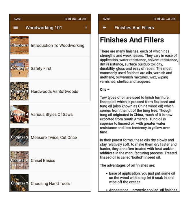 صورة لـ أفضل تطبيقات المشغولات الخشبية لنظامي التشغيل iOS و Android | Woodworking_101-HCTIIggs-DzTechs