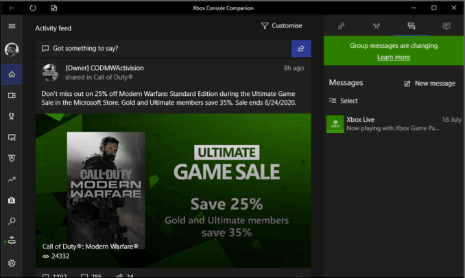 صورة لـ كيفية توصيل جهاز Xbox بجهاز كمبيوتر يعمل بنظام Windows | Xbox-App-Example-DzTechs