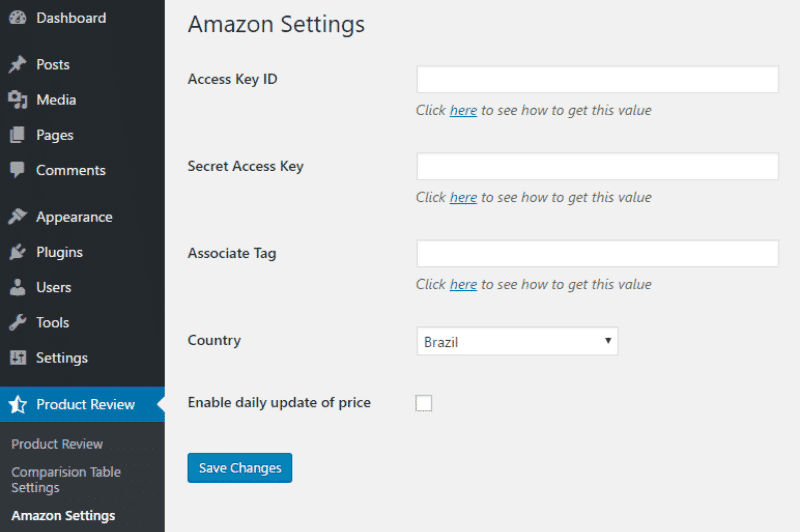 صورة لـ كيفية بدء موقع WordPress لمراجعة المنتجات وكسب المال | amazon-settings-min-DzTechs