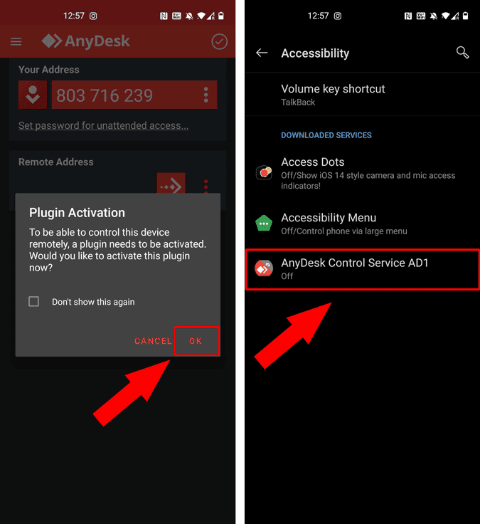 صورة لـ كيفية الوصول إلى هاتف Android من هاتف Android آخر | anydesk_plugin_activation_popup-DcyN1ggs-DzTechs