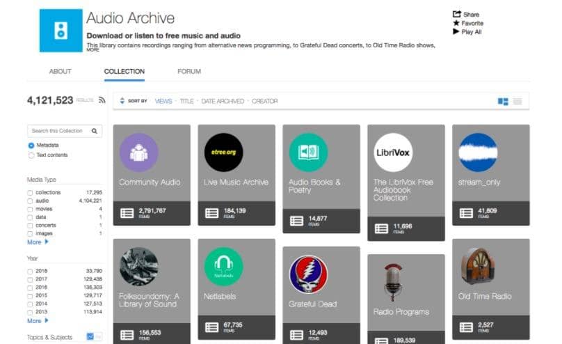 صورة لـ أفضل مواقع الموسيقى المجانية لتنزيل الأغاني بشكل قانوني | audio_Archive-JMaLNfgs-DzTechs