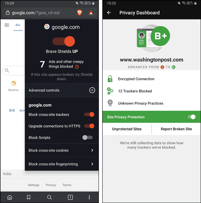 صورة لـ مقارنة بين Brave و DuckDuckGo – ما المتصفح الأكثر ملاءمة للخصوصية | brave_vs_ddg_in_tracker_blocking-DqWlnfgs-DzTechs