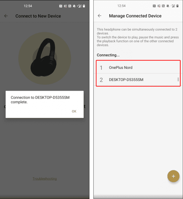 صورة لـ كيفية توصيل سماعات الرأس Sony WH1000-XM4 بجهازين | conncted-to-2-device-option-seamlessly-585x637-min-DzTechs
