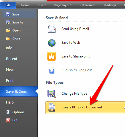 صورة لـ كيفية تحويل مستند Word إلى PDF بعدة طرق | convert-word-document-to-pdf-create-pdf-xps-document-DzTechs