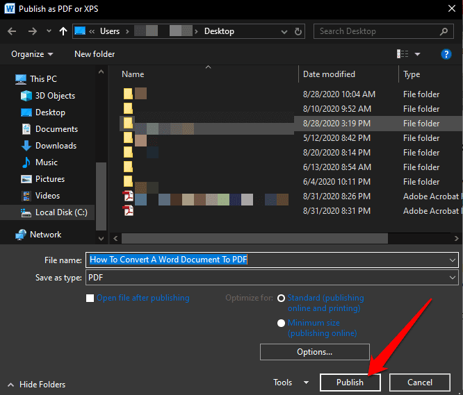 صورة لـ كيفية تحويل مستند Word إلى PDF بعدة طرق | convert-word-document-to-pdf-title-save-publish-DzTechs