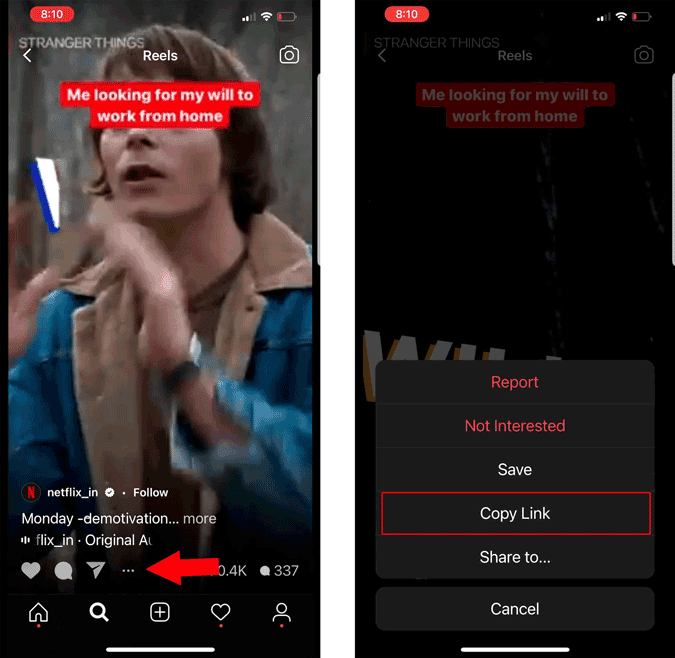 صورة لـ كيفية تنزيل مقاطع فيديو Reels من Instagram على جميع المنصات | copy_issta_link-w0bwdfgs-DzTechs