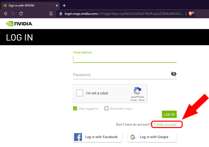 صورة لـ كيف الوصول إلى Nvidia GeForce Now في البلدان غير المدعومة | create_account-WaEq2ggs-DzTechs