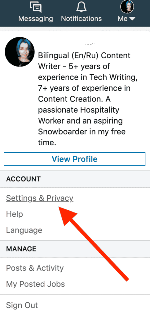 صورة لـ ما هو الوضع الخاص في LinkedIn وكيفية عرض الملفات الشخصية باستخدامه | desktop_settings-privacy-491x1024-DzTechs