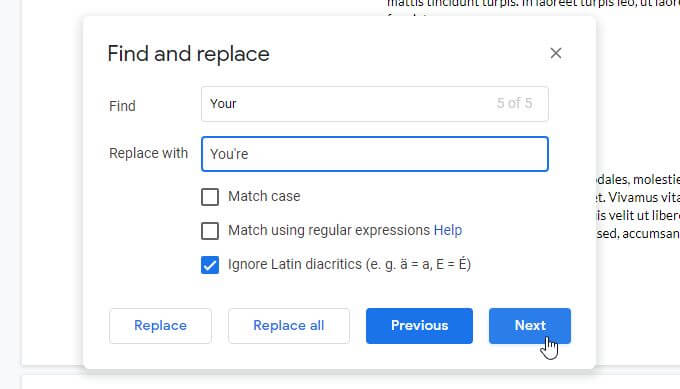 صورة لـ كيفية استخدام مُحرّر مستندات Google: دليل المبتدئين الكامل | find-and-replace-DzTechs