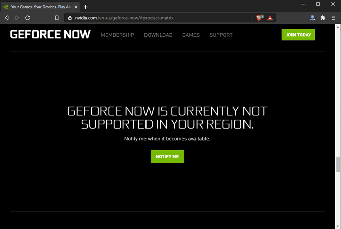 صورة لـ كيف الوصول إلى Nvidia GeForce Now في البلدان غير المدعومة | geforce_now_is_not_available_in_your_region-FrHq2ggs-DzTechs