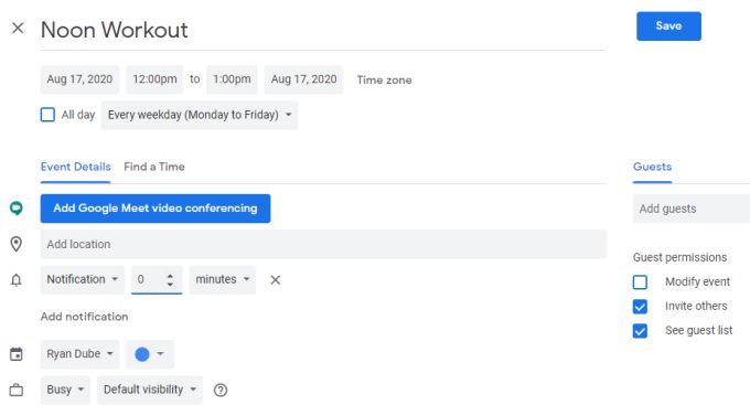 صورة لـ كيفية أتمتة الأشياء المُملة – 6 طرق لجعل الحياة بسيطة | google-calendar3-DzTechs