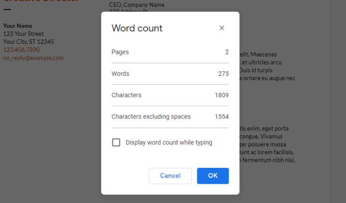 صورة لـ كيفية استخدام مُحرّر مستندات Google: دليل المبتدئين الكامل | google-docs-wordcount-DzTechs