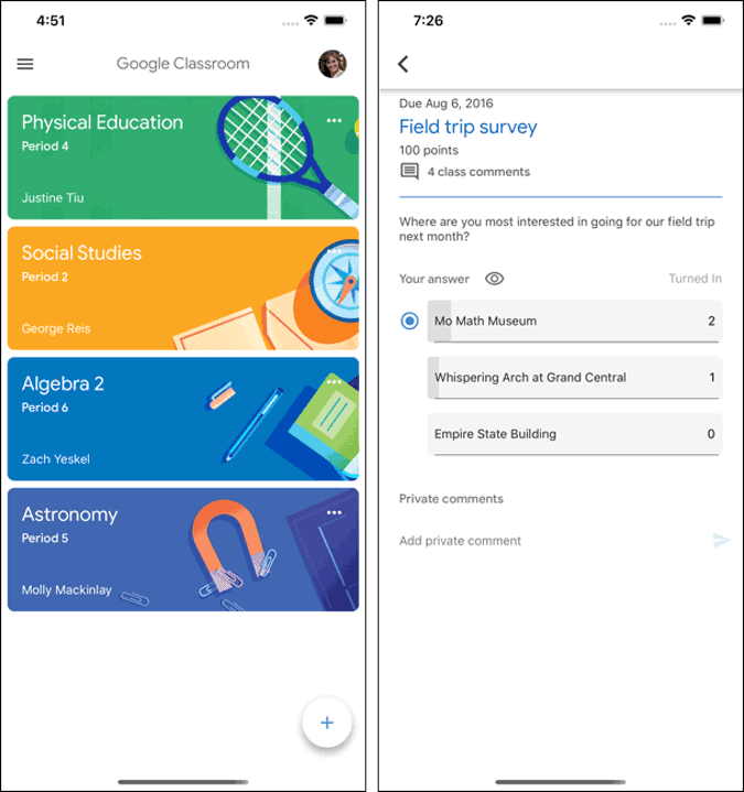 صورة لـ أفضل التطبيقات والأدوات للمعلمين الذين يُقدمون دروسًا عبر الإنترنت | google_classroom_app-U6gnXegs-DzTechs