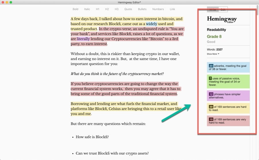 صورة لـ أفضل أدوات SEO لتحسين المُحتوى لكسب المصداقية في عام 2023 | hemingway-editor-min-DzTechs