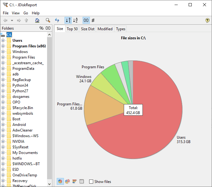 صورة لـ أفضل تطبيقات تحليل مساحة القرص للعثور على الجيجابايت المفقودة | jdisk-report-disk-analyzer-DzTechs