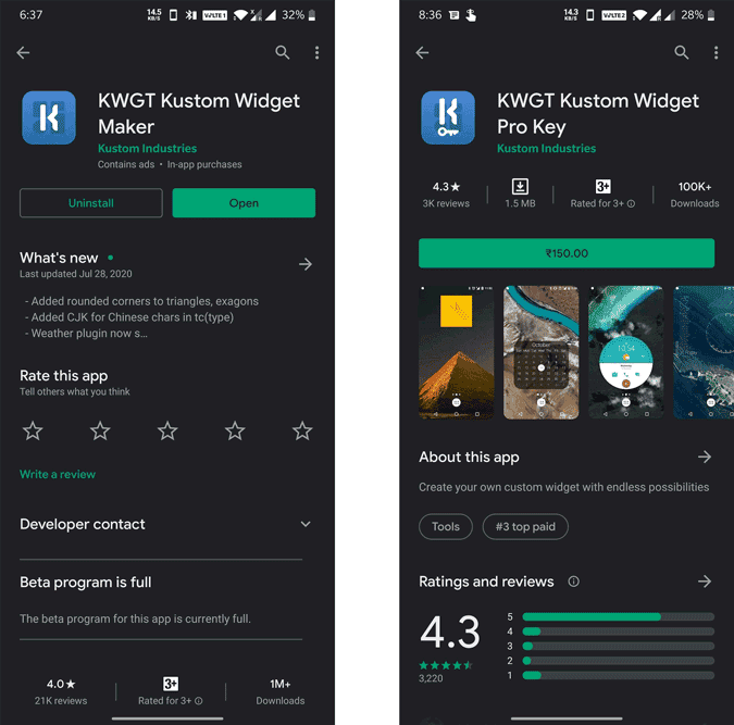 صورة لـ الحصول على أدوات Google لـ iOS 14 على Android | kwgt_pro_key-axAtFhgs-DzTechs