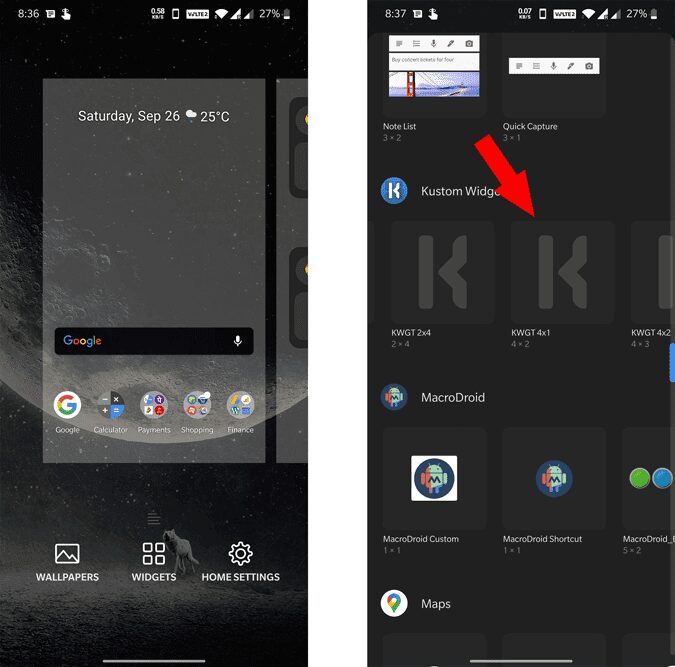 صورة لـ الحصول على أدوات Google لـ iOS 14 على Android | kwgt_widget-VyAtFhgs-DzTechs