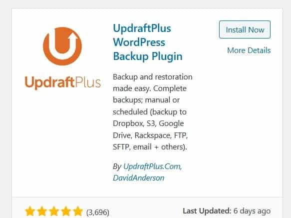 صورة لـ أفضل الإضافات التي يجب أن تكون لديك بعد تثبيت WordPress على موقع الويب | must_have_plugins_for_new_wordpress_installs_updraftplus.png-LFHsJggs-DzTechs