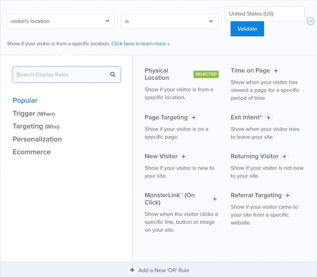 صورة لـ مراجعة OptinMonster: هل هي أفضل أداة لبناء القائمة البريدية لـ WordPress؟ | optinmnster_display_rules_1024x897-mi3Zlhgs-DzTechs