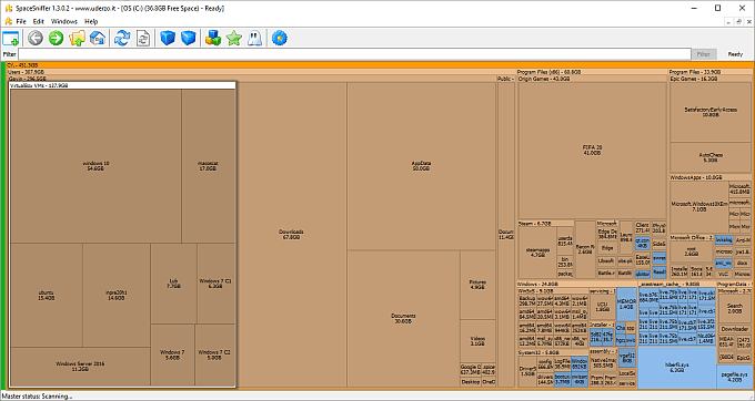 صورة لـ أفضل تطبيقات تحليل مساحة القرص للعثور على الجيجابايت المفقودة | spacesniffer-disk-analyzer-DzTechs