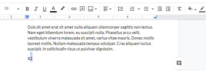 صورة لـ كيفية استخدام مُحرّر مستندات Google: دليل المبتدئين الكامل | superscript-in-google-docs-DzTechs