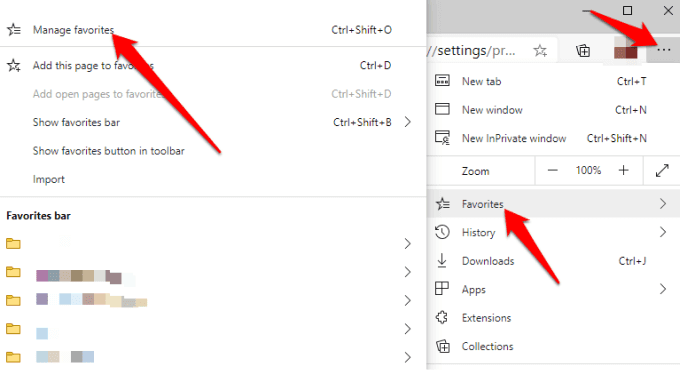 صورة لـ كيفية نقل الإشارات المرجعية من وإلى جميع المتصفحات الرئيسية | transfer-bookmarks-to-from-major-browsers-edge-manage-favorites-DzTechs