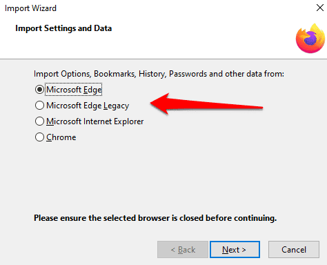 صورة لـ كيفية نقل الإشارات المرجعية من وإلى جميع المتصفحات الرئيسية | transfer-bookmarks-to-from-major-browsers-firefox-choose-browser-DzTechs