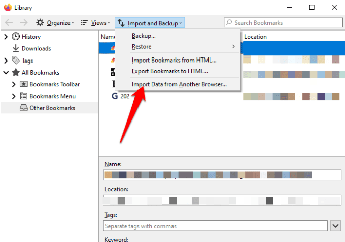 صورة لـ كيفية نقل الإشارات المرجعية من وإلى جميع المتصفحات الرئيسية | transfer-bookmarks-to-from-major-browsers-firefox-import-data-from-another-browser-DzTechs