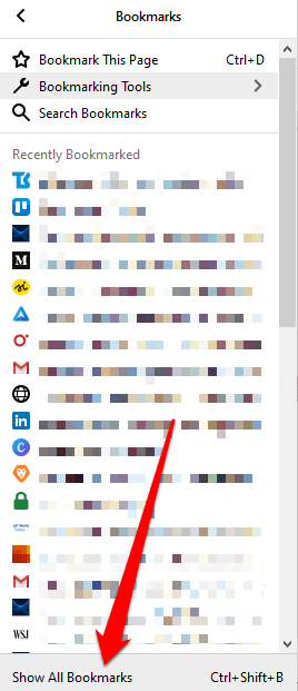 صورة لـ كيفية نقل الإشارات المرجعية من وإلى جميع المتصفحات الرئيسية | transfer-bookmarks-to-from-major-browsers-firefox-show-all-bookmarks-DzTechs