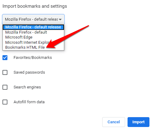 صورة لـ كيفية نقل الإشارات المرجعية من وإلى جميع المتصفحات الرئيسية | transfer-bookmarks-to-from-major-browsers-html-file-open-DzTechs