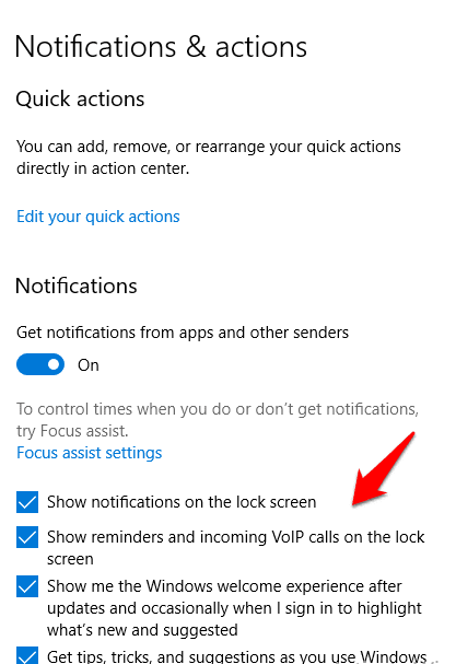 صورة لـ كيفية تعطيل الإشعارات في نظام التشغيل Windows 10 | turn-off-notifications-windows-10-action-center-settings-DzTechs