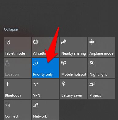 صورة لـ كيفية تعطيل الإشعارات في نظام التشغيل Windows 10 | turn-off-notifications-windows-10-focus-assist-priority-alarms-only-alerts-DzTechs