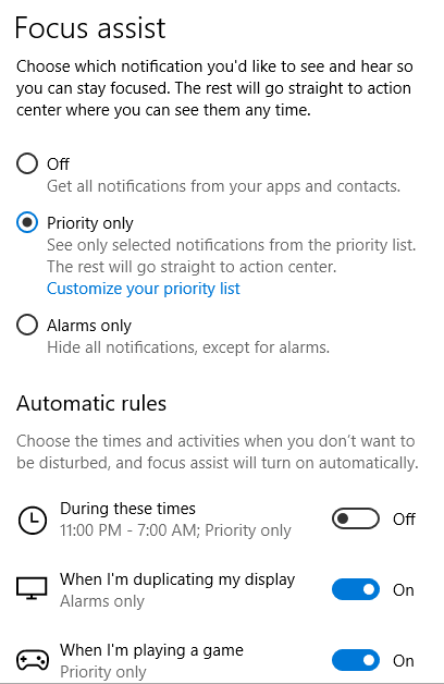 صورة لـ كيفية تعطيل الإشعارات في نظام التشغيل Windows 10 | turn-off-notifications-windows-10-settings-focus-assist-settings-DzTechs
