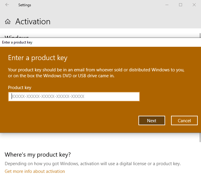 صورة لـ كيفية استبدال اللوحة الأم دون إعادة تثبيت Windows 10 | windows-10-input-product-code-DzTechs