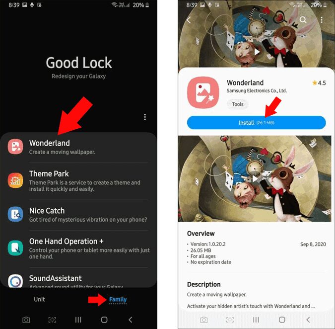 صورة لـ كيفية إنشاء خلفيات حية على هواتف Samsung | wonderland-installing-DzTechs