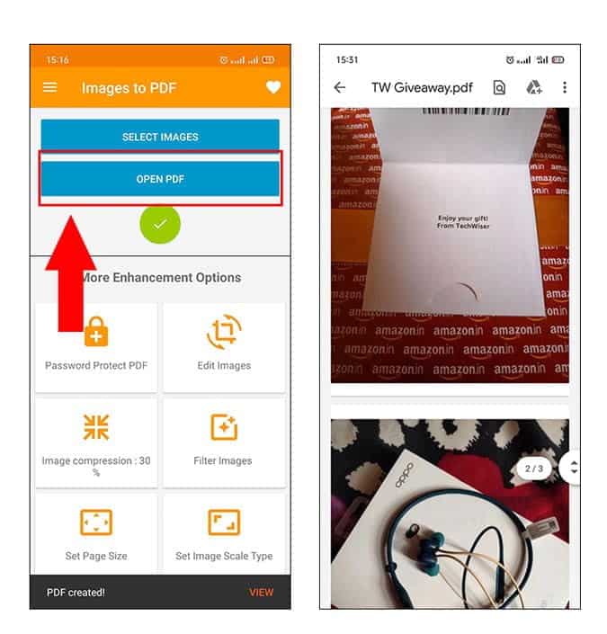 صورة لـ كيفية تحويل صور متعددة إلى ملف PDF واحد على نظام Android | 16WI2C9hv4whyNhP1iT7k3Q-DzTechs