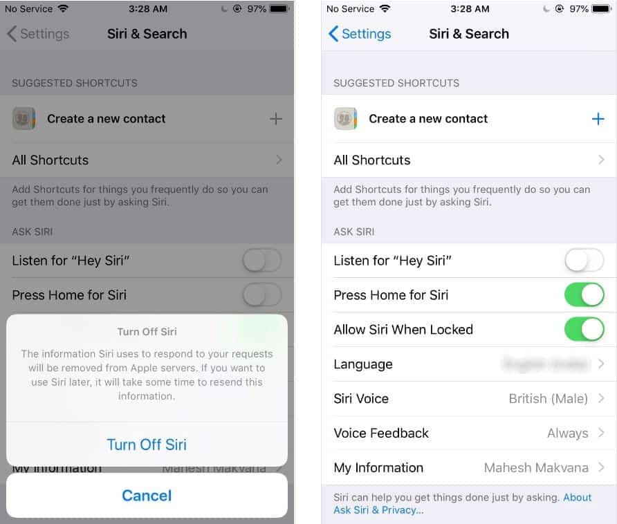 صورة لـ كيفية إيقاف تشغيل Siri على iPhone أو iPad أو Mac أو Apple Watch | 1LLwJWHPNGl87_Ko9QD39Jg-DzTechs