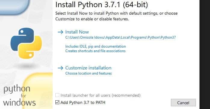 صورة لـ كيفية إضافة Python إلى متغير Windows PATH | 1aCkpFE2TD-sCPGdfV5fVbA-DzTechs
