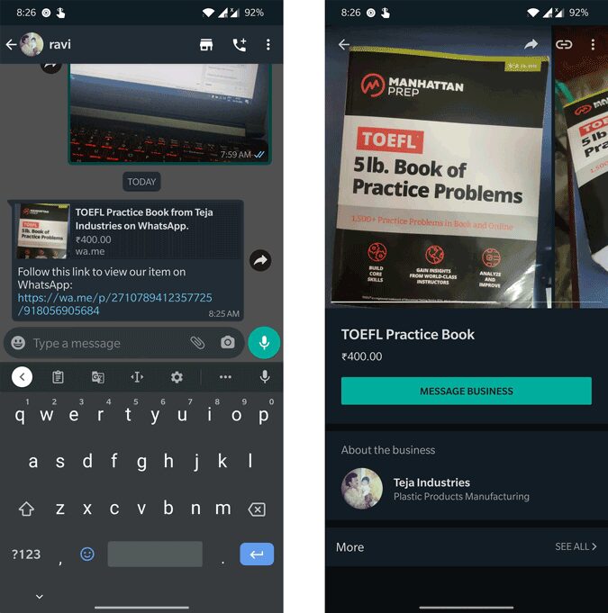 صورة لـ كيفية إضافة المنتجات إلى متجر WhatsApp | 1z2m5en4qcw_rv8bSr6-c1Q-DzTechs