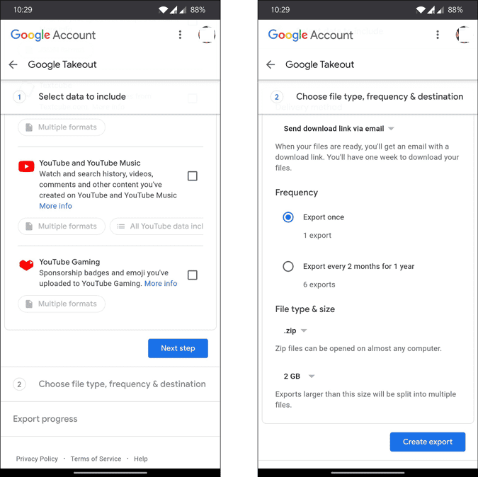 صورة لـ كيفية تنزيل ألبومات صور Google على الهاتف المحمول | create_export-8QHuXhgs-DzTechs