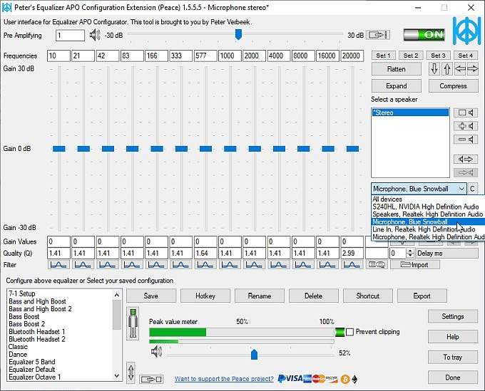 صورة لـ كيفية اختبار الميكروفون الخاص بك في Windows 10 | equalizer-apo-with-peace-gui-DzTechs