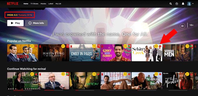 صورة لـ إضافات Chrome لجعل تجربة Netflix الخاصة بك مذهلة | imdb-DzTechs