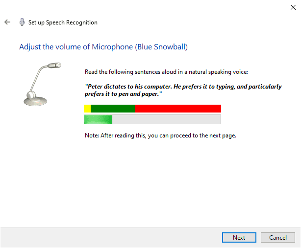 صورة لـ كيفية اختبار الميكروفون الخاص بك في Windows 10 | windows-10-speech-recognition-microphone-level-DzTechs